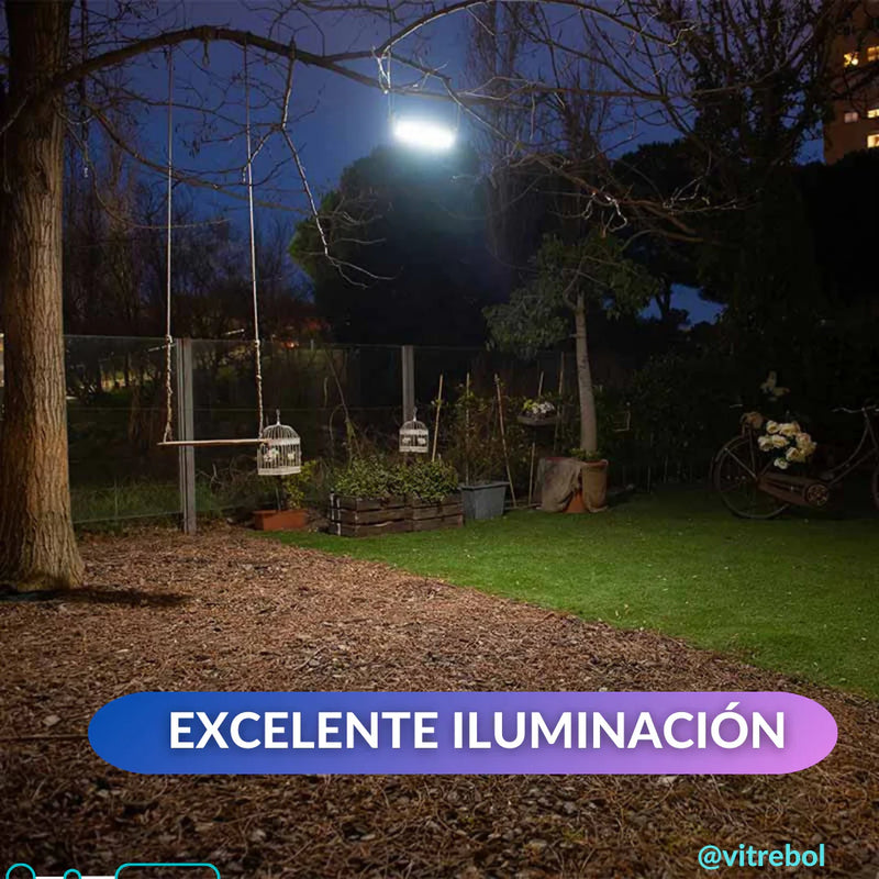 Lampara con panel solar grande 400 W - Potente y duradera