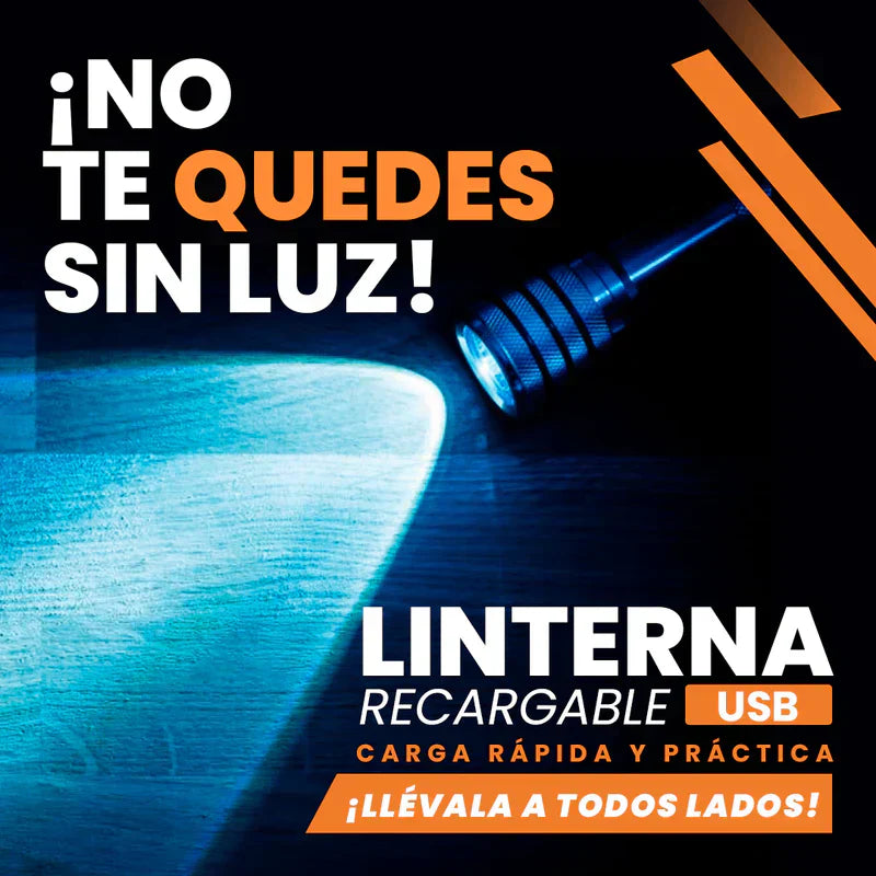 COMPRE 1 Y LLÉVATE 2 - Linterna Táctica TitanioPro USB