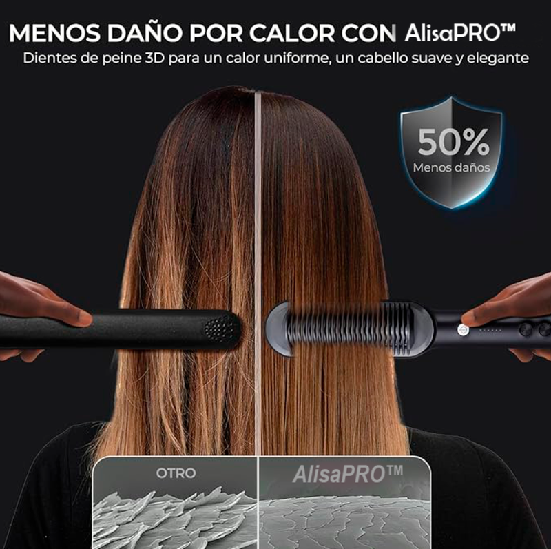 Cepillo Alisador Iónico - Alisa Pro 9.